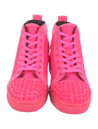 Christian Louboutin Mesh Studded Accents Sneakers