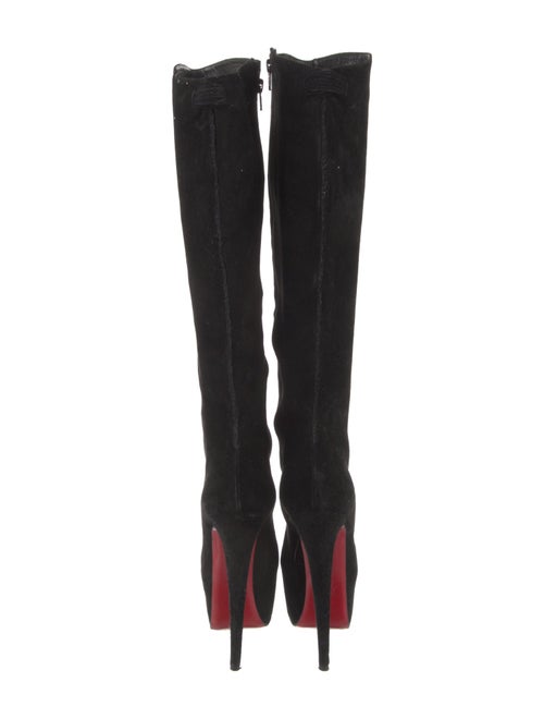 Christian Louboutin Suede Leather Trim Embellishment Boots