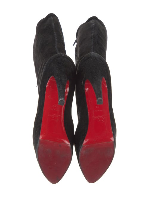 Christian Louboutin Suede Leather Trim Embellishment Boots