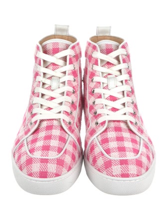 Christian Louboutin Printed Leather Trim Embellishment Sneakers