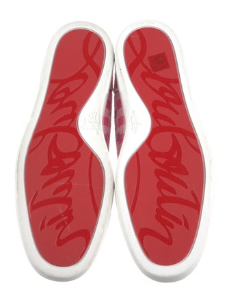 Christian Louboutin Printed Leather Trim Embellishment Sneakers