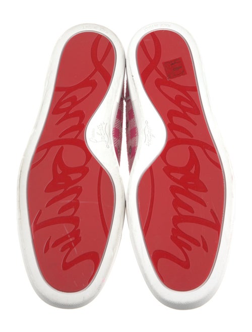Christian Louboutin Printed Leather Trim Embellishment Sneakers