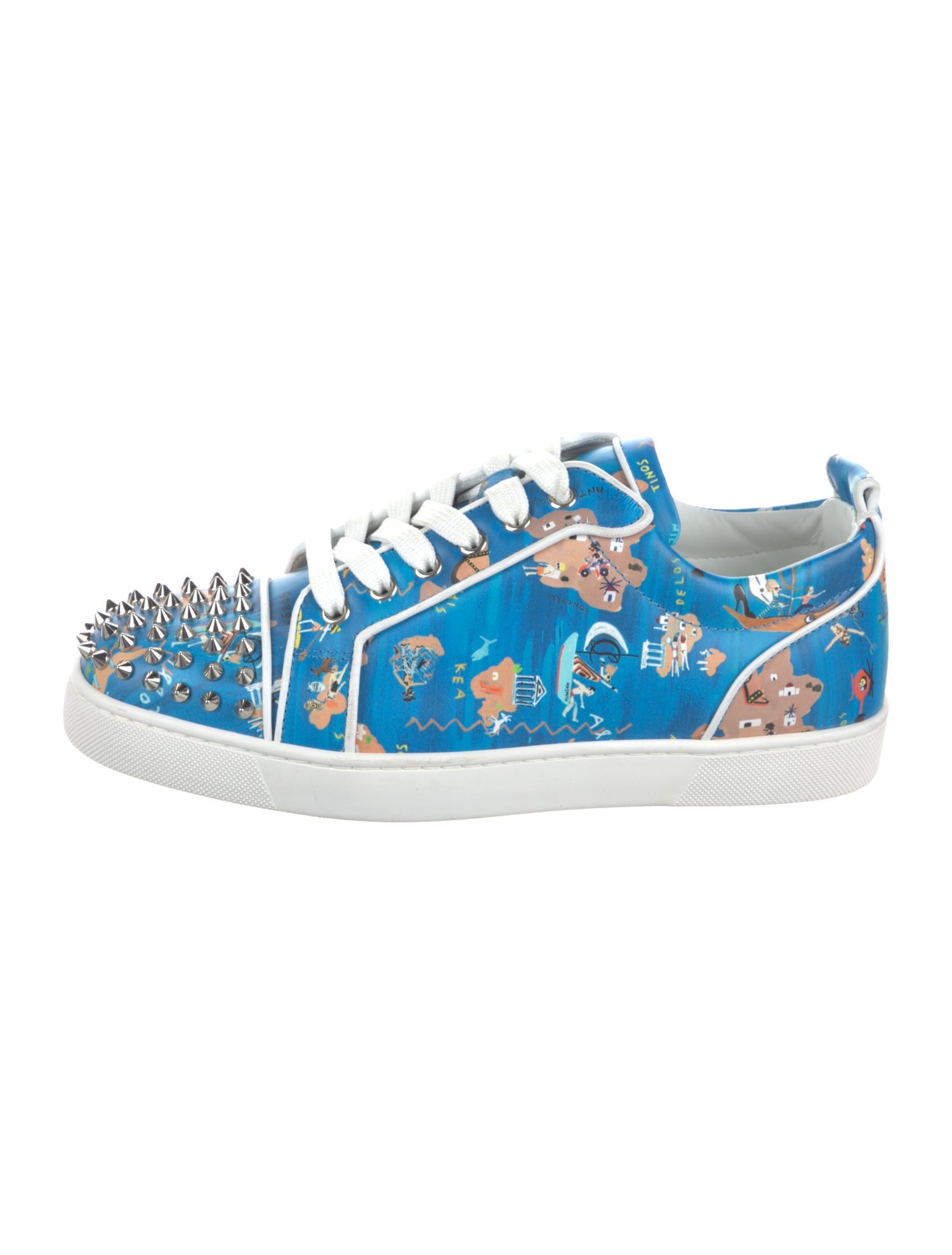 Christian Louboutin Leather Printed Sneakers