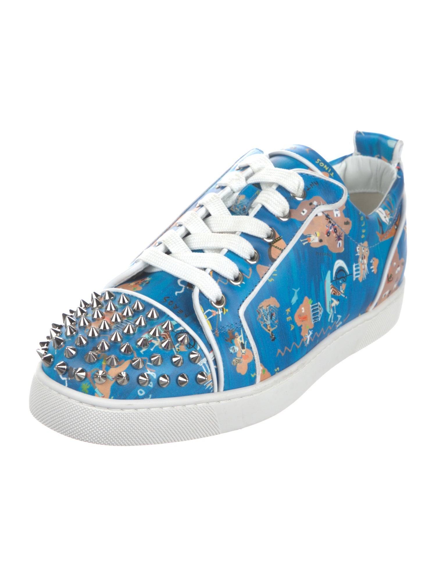 Christian Louboutin Leather Printed Sneakers