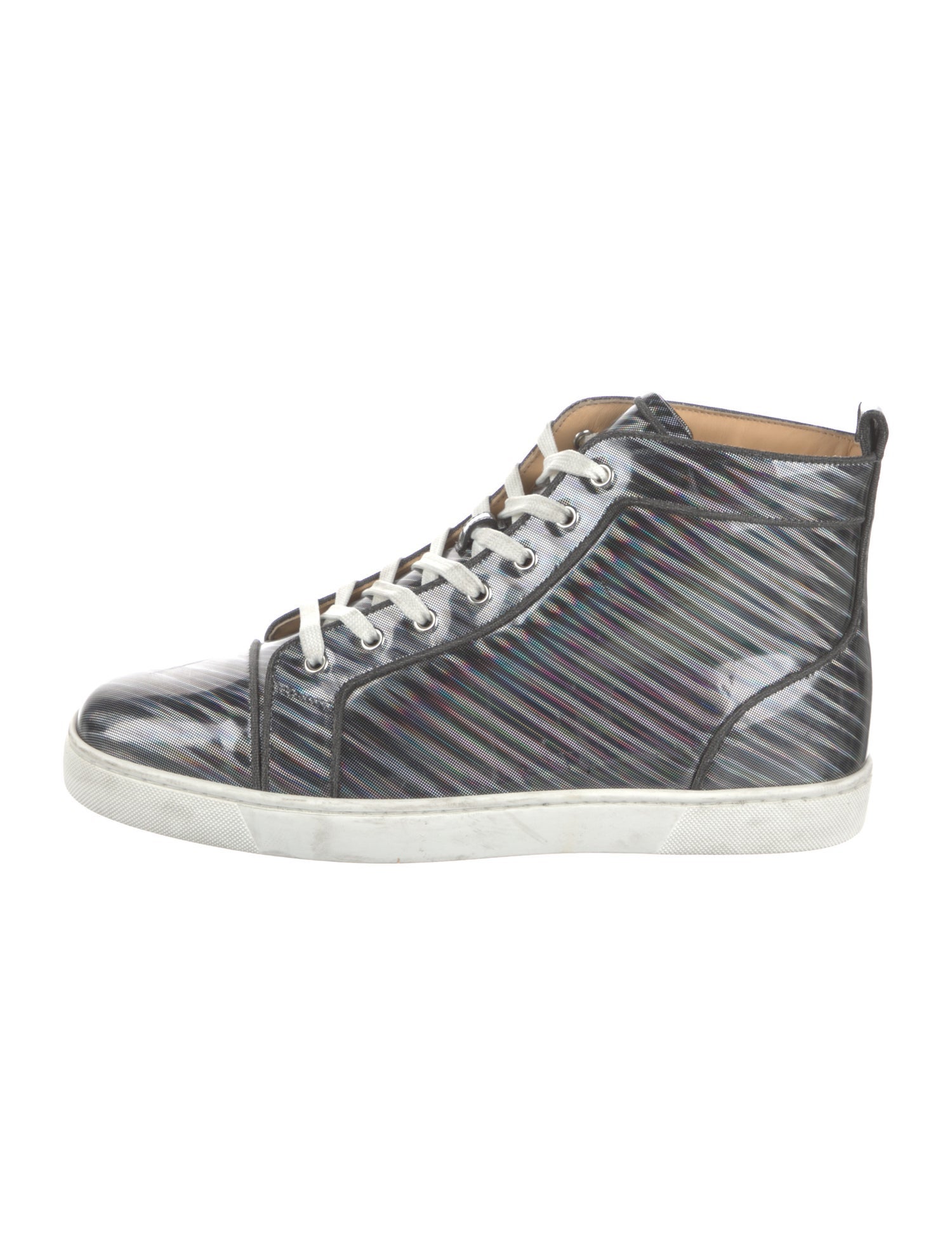 Christian Louboutin Patent Leather Printed Sneakers