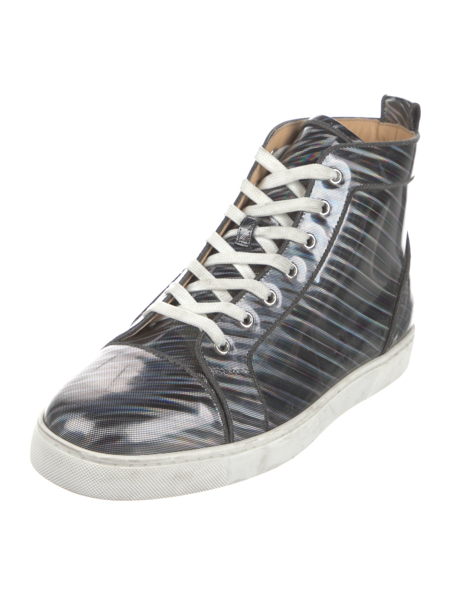 Christian Louboutin Patent Leather Printed Sneakers