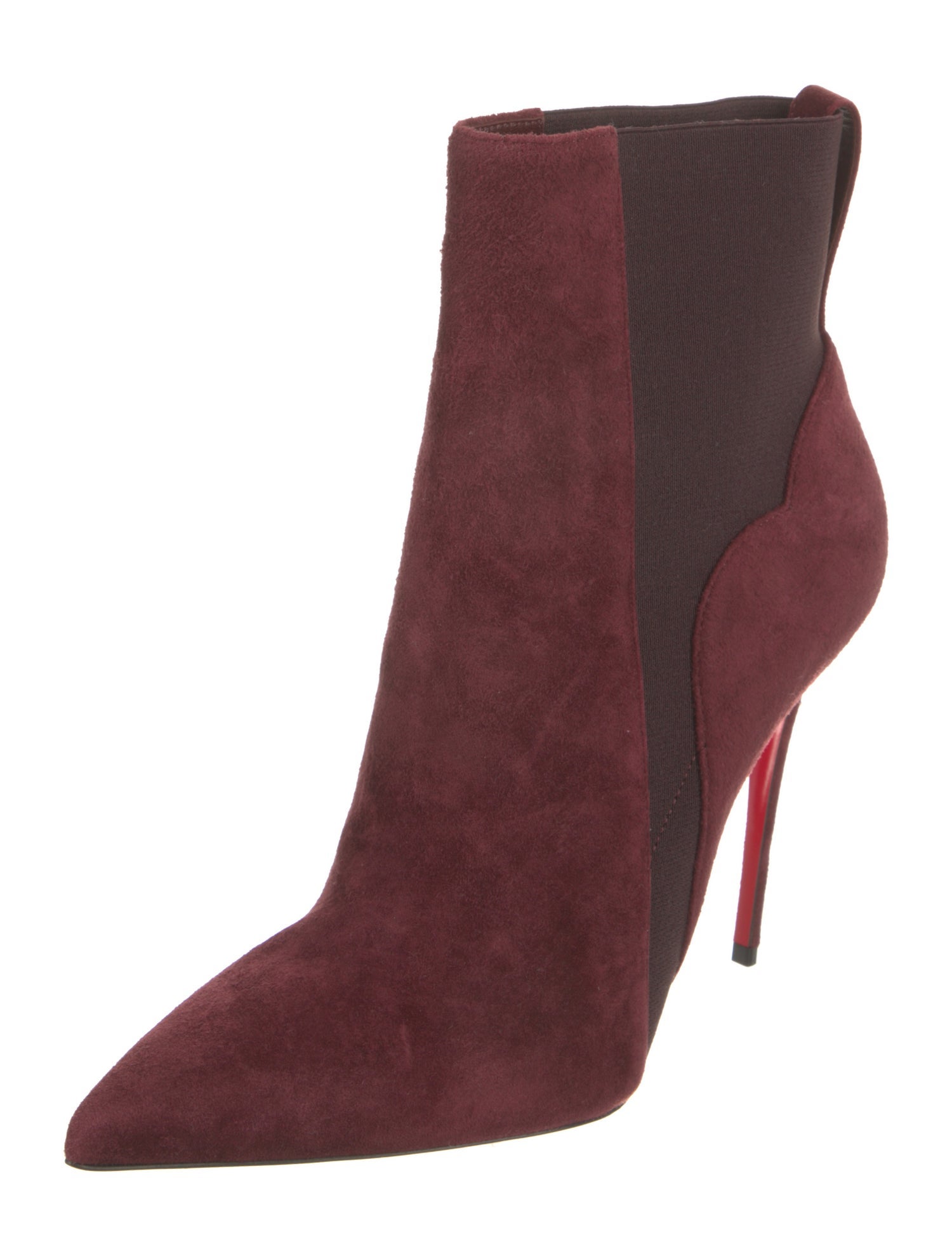 Christian Louboutin Suede Colorblock Pattern Boots