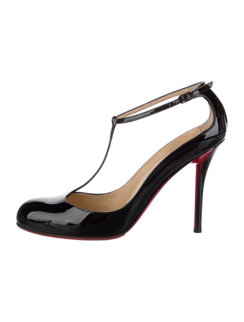 Christian Louboutin Patent Leather T-Strap Pumps