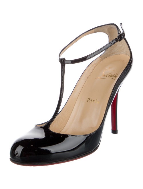Christian Louboutin Patent Leather T-Strap Pumps
