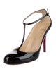 Christian Louboutin Patent Leather T-Strap Pumps