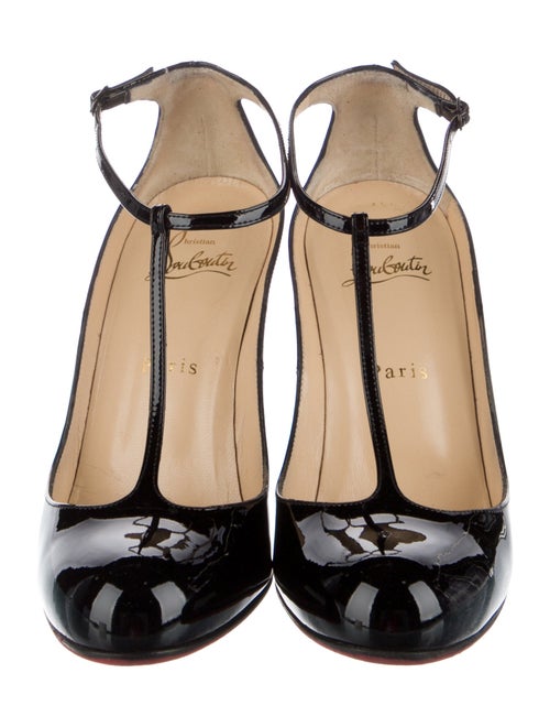 Christian Louboutin Patent Leather T-Strap Pumps