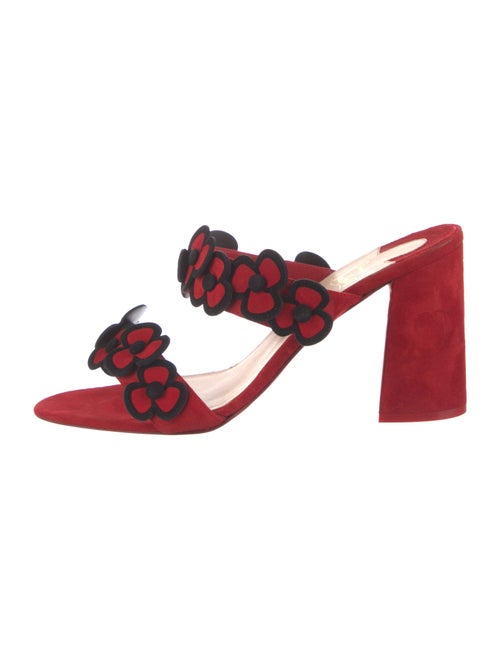 Christian Louboutin Suede Patterned Slides
