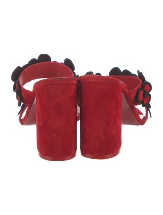 Christian Louboutin Suede Patterned Slides