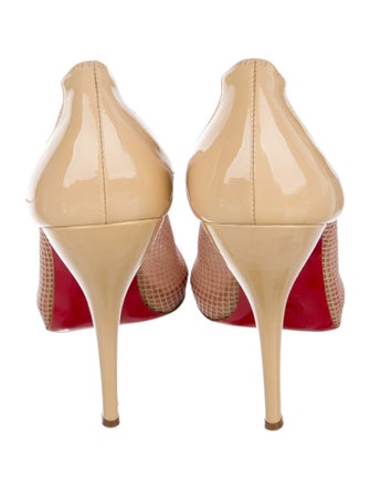 Christian Louboutin Mesh Colorblock Pattern Pumps