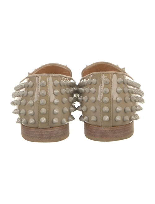 Christian Louboutin Spike Accents Patent Leather Loafers