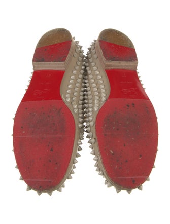 Christian Louboutin Spike Accents Patent Leather Loafers