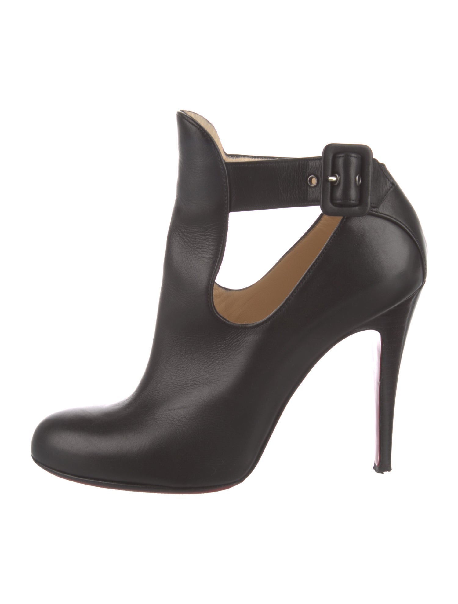 Christian Louboutin Leather Cutout Accent Boots