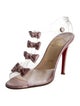 Christian Louboutin PVC Bow Accents T-Strap Sandals
