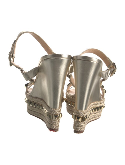 Christian Louboutin Leather Studded Accents Espadrilles