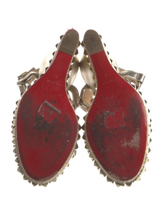 Christian Louboutin Leather Studded Accents Espadrilles