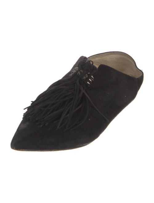 Christian Louboutin Spike Accents Suede Mules