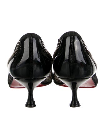 Christian Louboutin Mesh Studded Accents Pumps