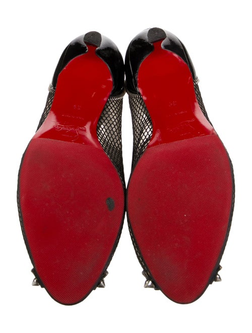Christian Louboutin Mesh Studded Accents Pumps