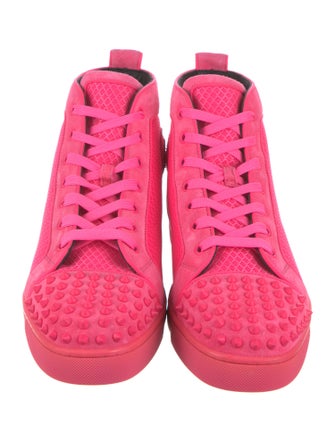 Christian Louboutin Mesh Studded Accents Sneakers