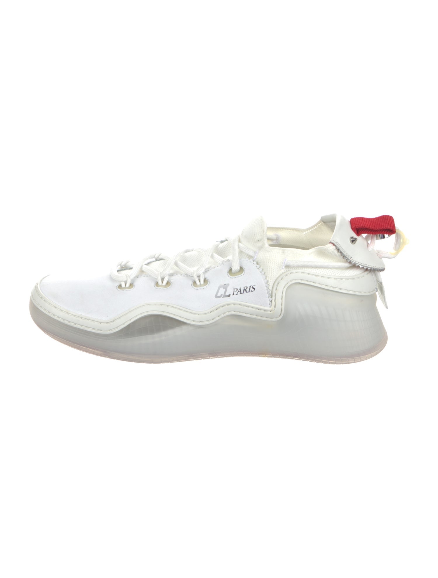 Christian Louboutin Leather Studded Accents Sneakers