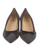 Christian Louboutin Wool Bow Accents Ballet Flats