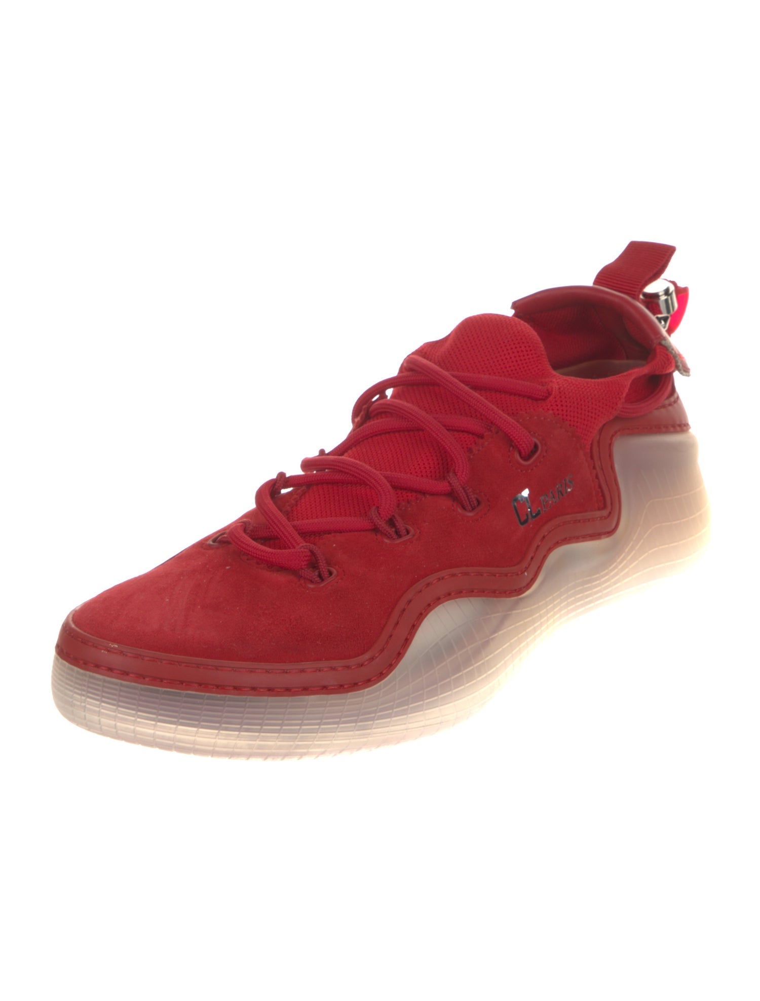 Christian Louboutin Suede Studded Accents Sneakers
