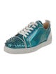 Christian Louboutin Patent Leather Colorblock Pattern Sneakers