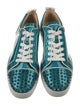 Christian Louboutin Patent Leather Colorblock Pattern Sneakers