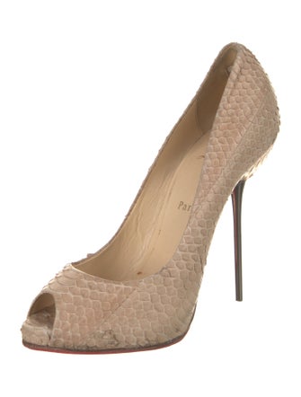 Christian Louboutin Python Animal Print Pumps