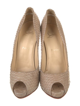 Christian Louboutin Python Animal Print Pumps