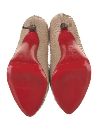 Christian Louboutin Python Animal Print Pumps