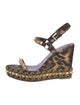 Christian Louboutin Satin Animal Print Espadrilles