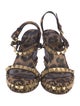 Christian Louboutin Satin Animal Print Espadrilles