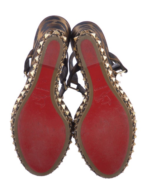 Christian Louboutin Satin Animal Print Espadrilles