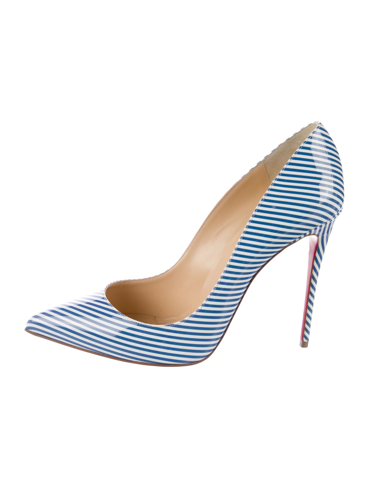 Christian Louboutin Patent Leather Striped Pumps