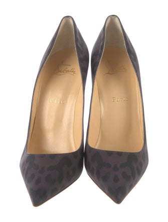 Christian Louboutin Suede Animal Print Pumps