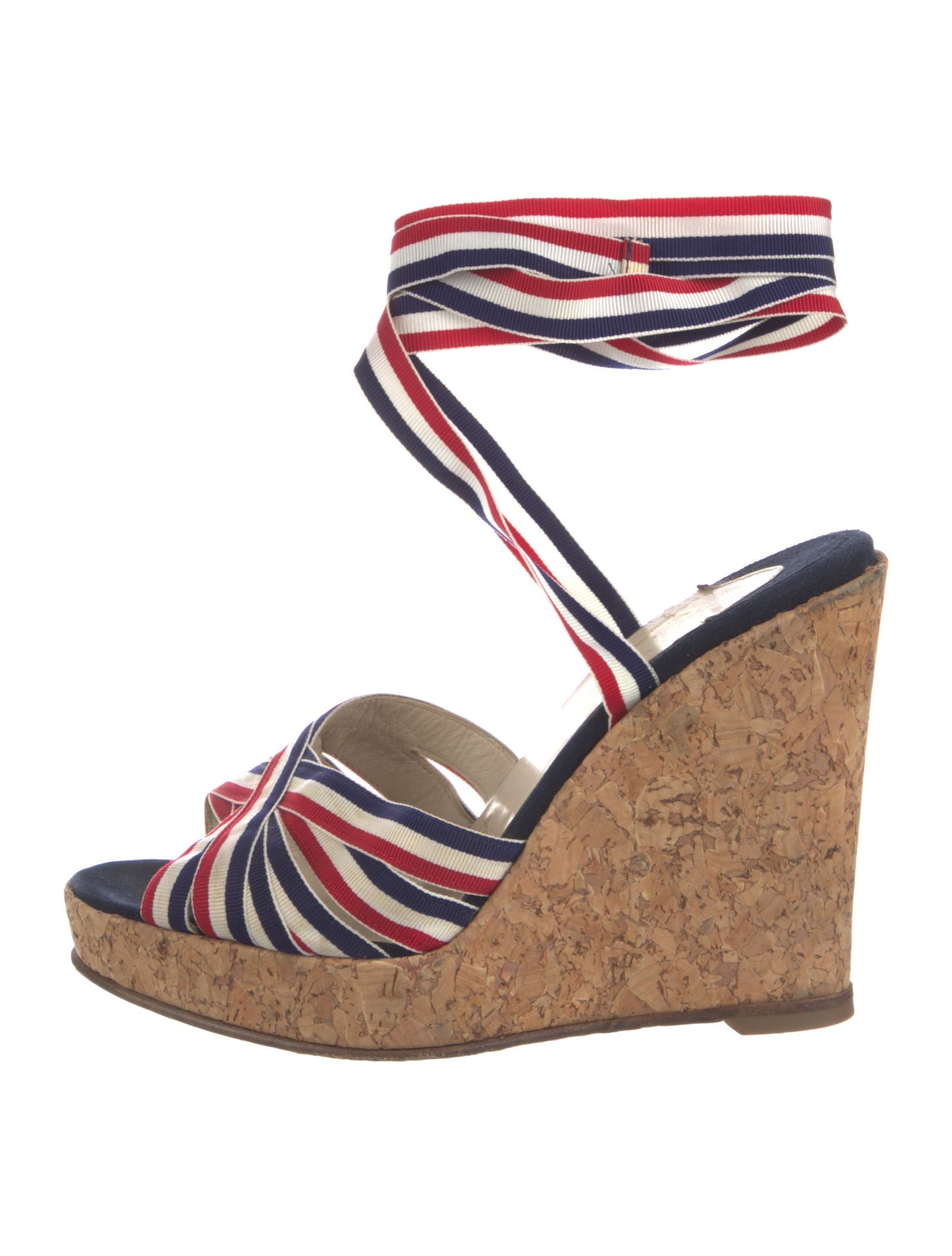 Christian Louboutin Canvas Colorblock Pattern Espadrilles