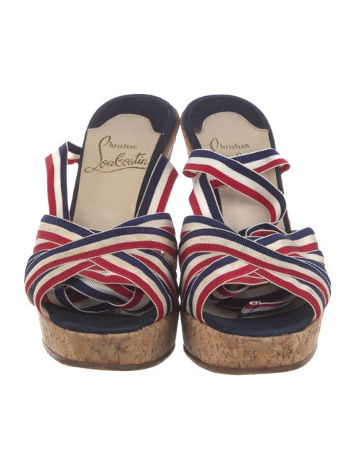 Christian Louboutin Canvas Colorblock Pattern Espadrilles