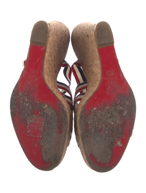 Christian Louboutin Canvas Colorblock Pattern Espadrilles