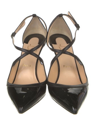 Christian Louboutin Patent Leather T-Strap Pumps
