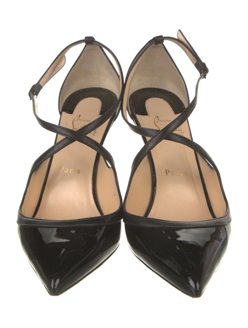 Christian Louboutin Patent Leather T-Strap Pumps