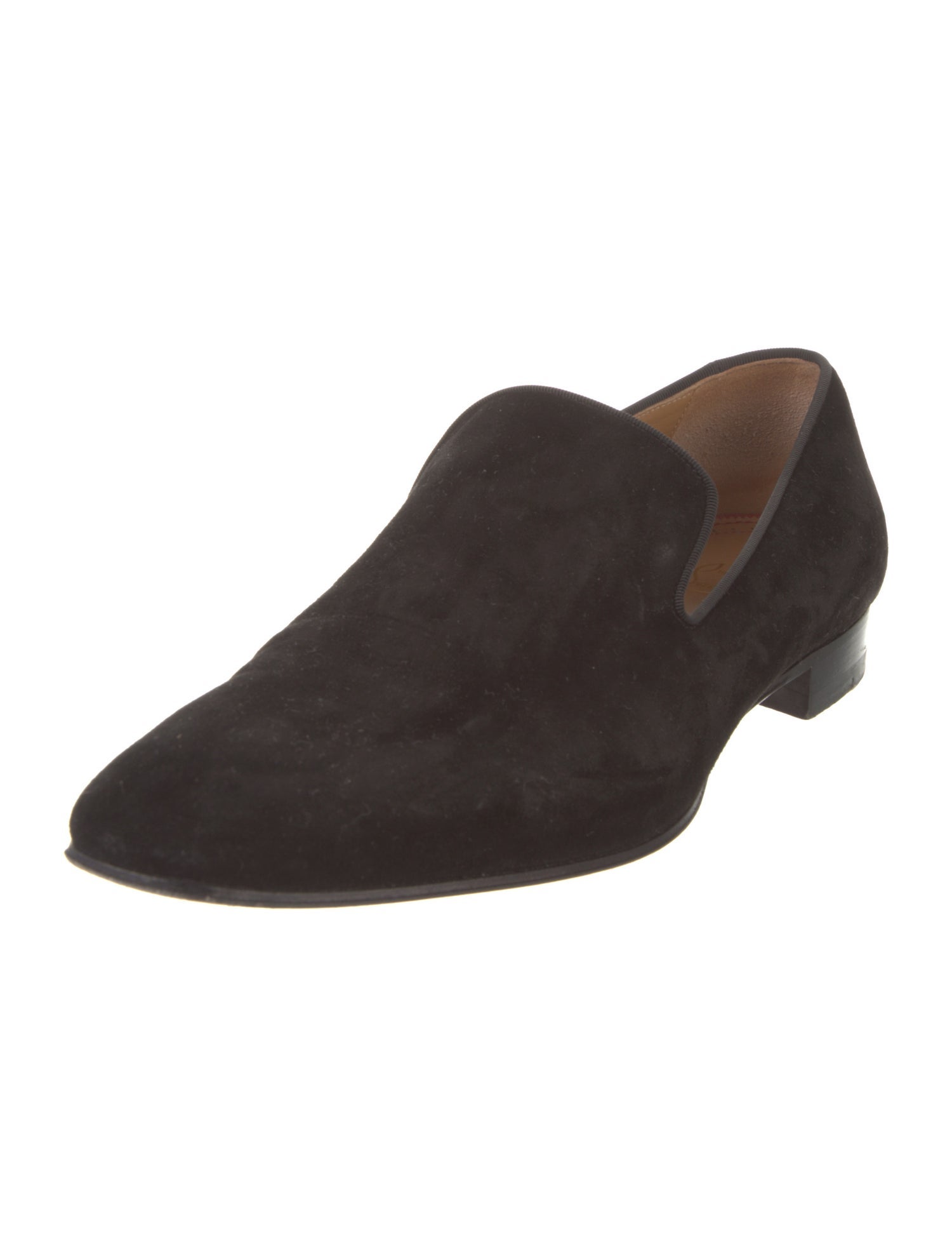 Christian Louboutin Spike Accents Suede Slippers