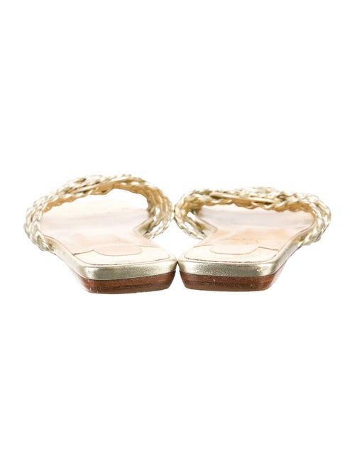 Christian Louboutin Leather Braided Accents Slides