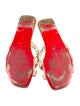 Christian Louboutin Leather Braided Accents Slides