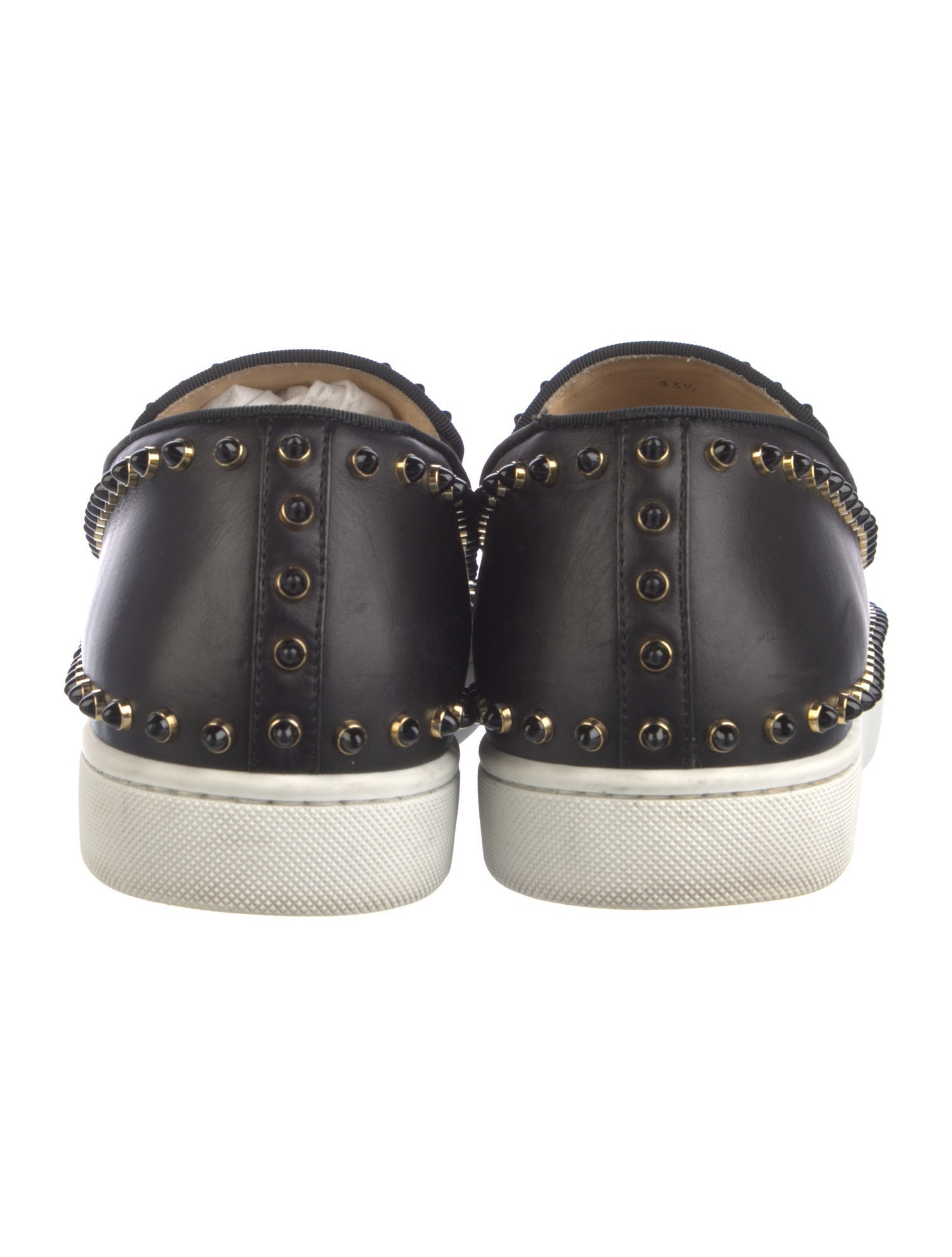 Christian Louboutin Spike Accents Leather Sneakers